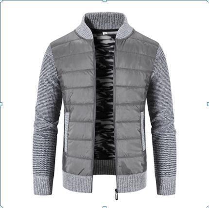 Casual transition jacket for men with a quilted design and knit details Lune London
