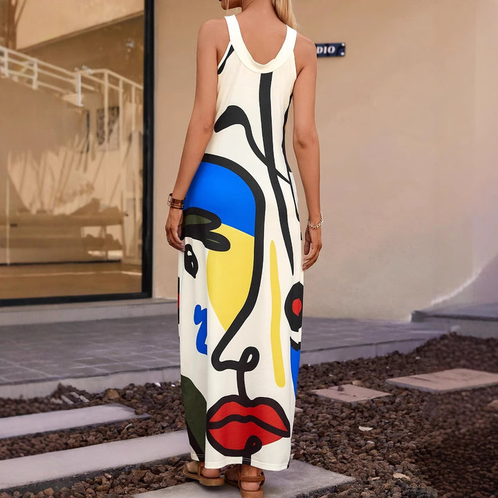 Woman Chic Artistic Maxi Dress