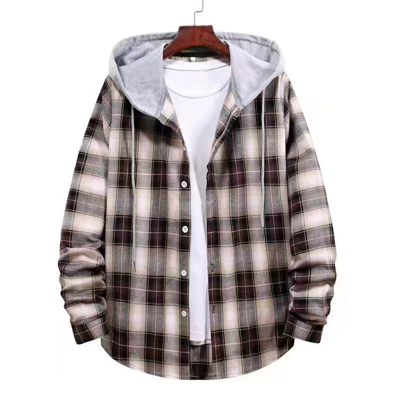 Ladies Vichy Flannel Jacket with Hood Lune London