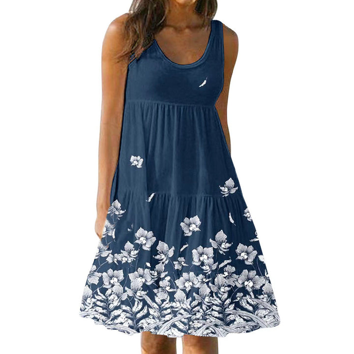 Ladies A-Line Floral Fluid Chic Dress