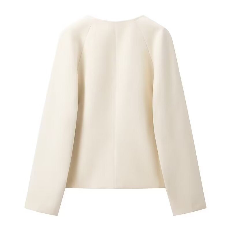 Elegant boucle jacket for women with decorative loops Lune London