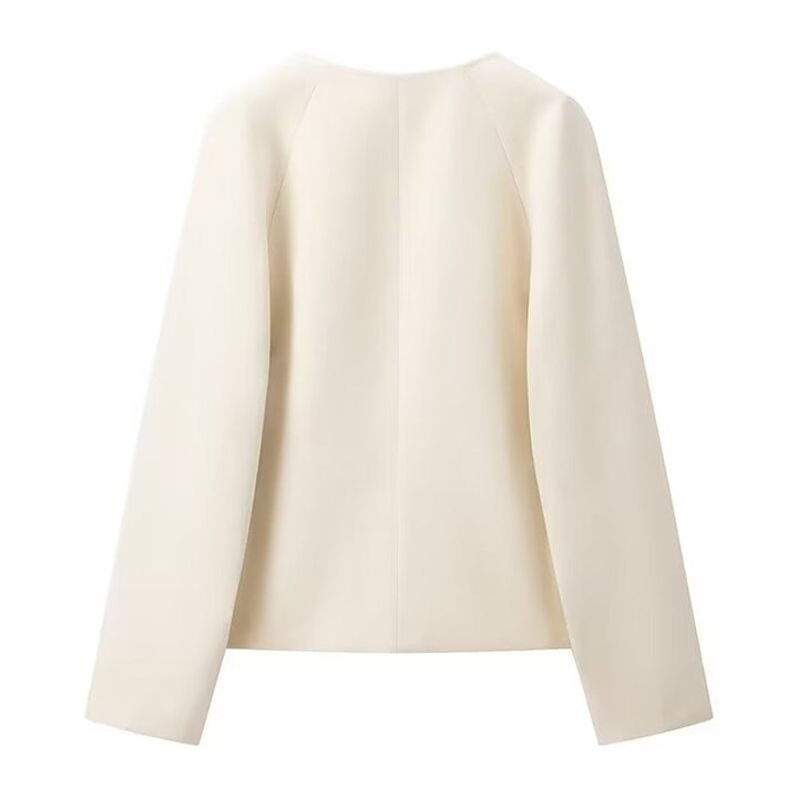 Elegant boucle jacket for women with decorative loops Lune London