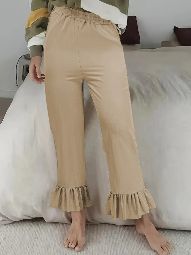 Ladies Cozy Culotte with Ruffle Finish Lune London