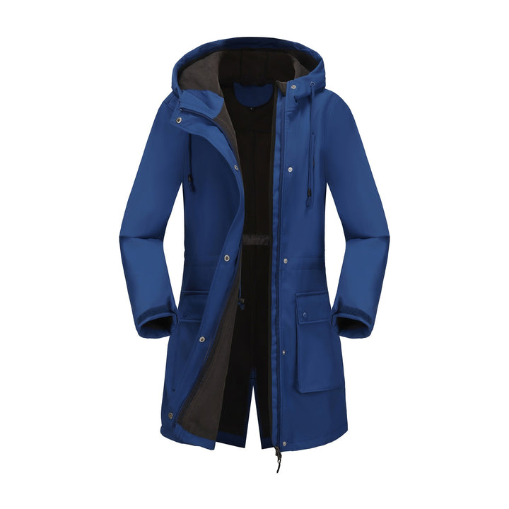 Functional outdoor jacket for women with adjustable drawstring waist and inner lining Lune London