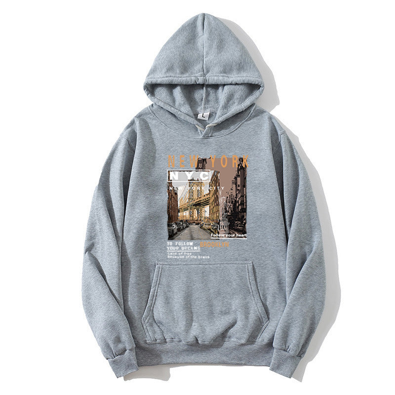 Women's hoodie with stylish New York print Chic & Stil