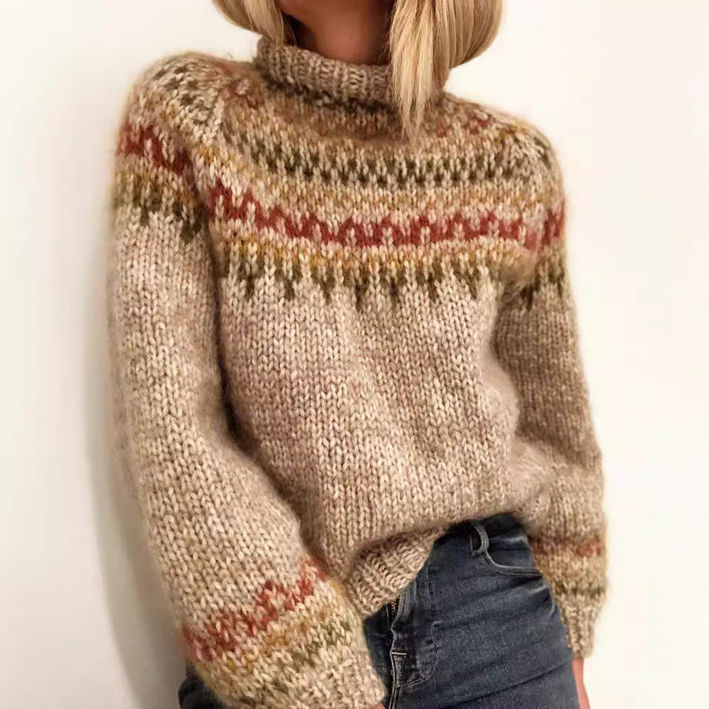Lune London women's knitted sweater with high collar