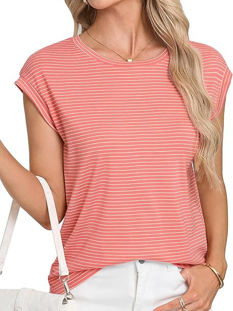 Casual striped women's top with drop shoulders Lune London