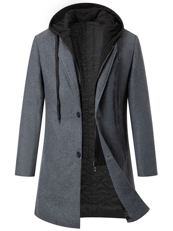 Men's Elegant Coat with Removable Hood and Award-Winning Insulation Lune London
