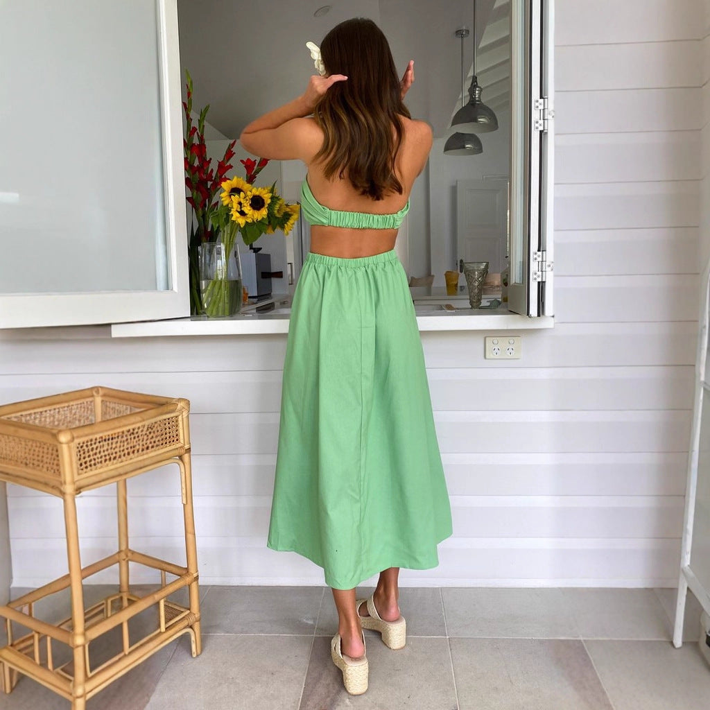 Robe maxi femme avec haut ajusté et taille élastique Chic & Stil