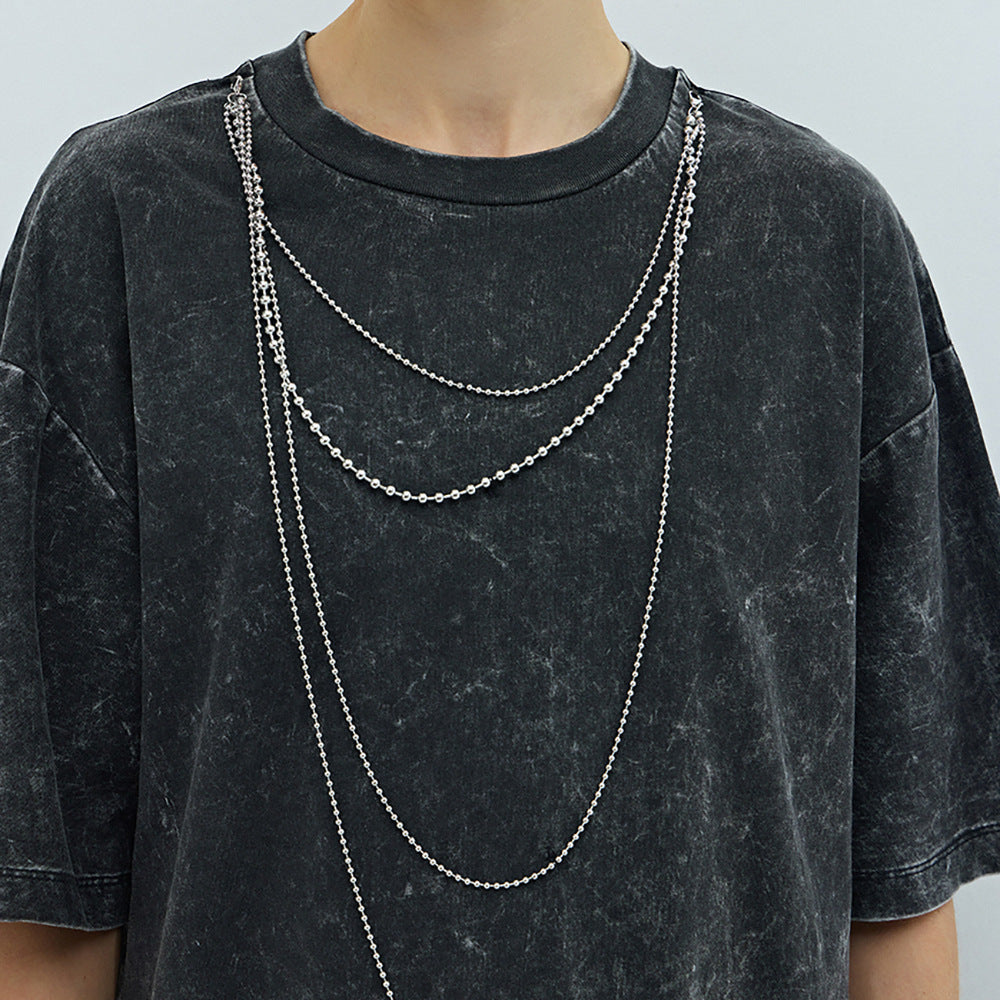 Oversized t-shirt for women with decorative chain accent Lune London