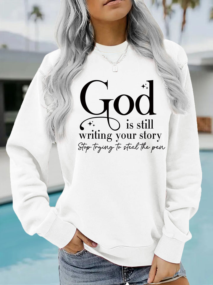 Sweatshirt pour femmes avec lettrage inspirant Chic & Stil