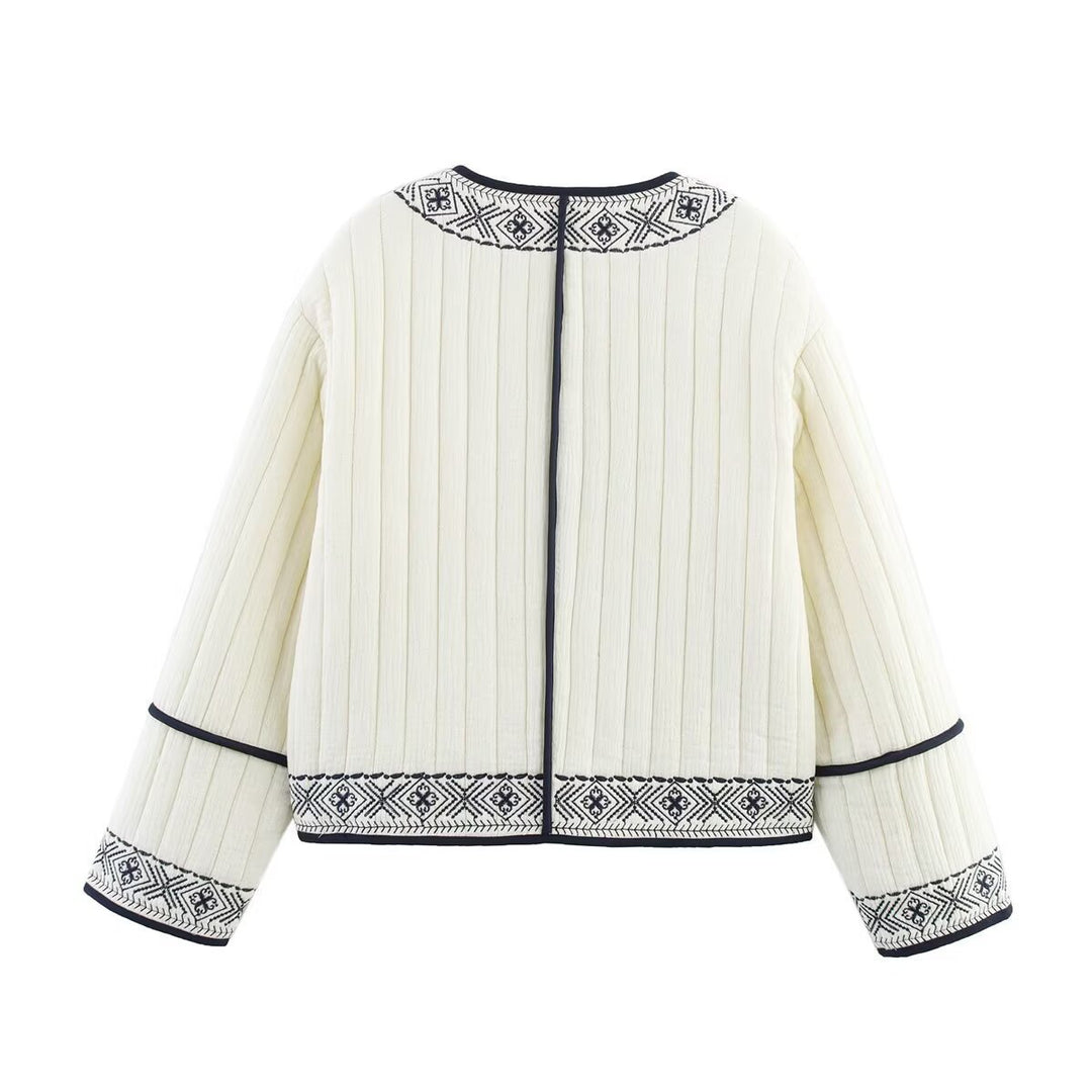 Quilted and embroidered leisure jacket for ladies Lune London
