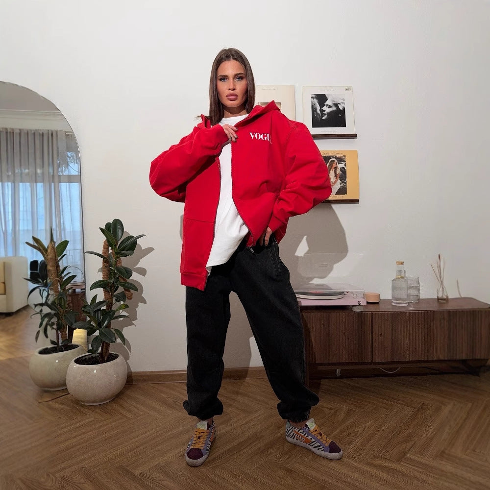 Women's hoodie with creative graphic design and oversized cut Lune London