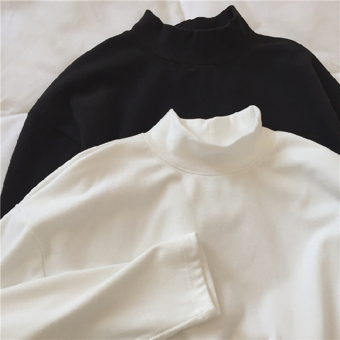 Ladies fashionable long-sleeve shirt with high collar Chic & Stil