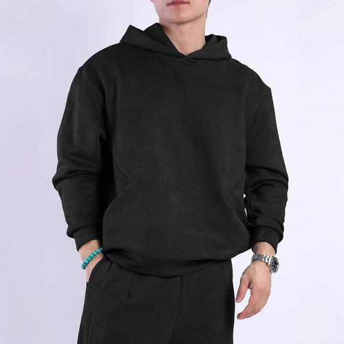 Men's hooded sweatshirt in soft fleece material with innovative details Lune London