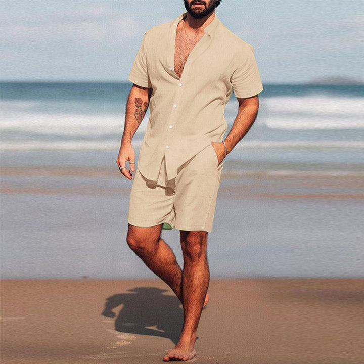 Men's casual short sleeve shirt and shorts set Lune London