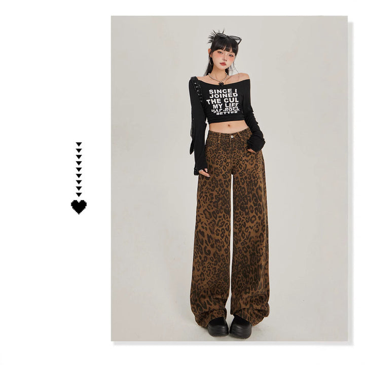 Pantalons léopard amples pour femmes Chic & Stil