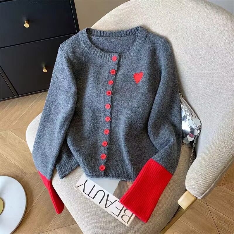 Cardigan douillet et doux pour femme avec un mélange de coton et des couleurs d'accent modernes Chic & Stil