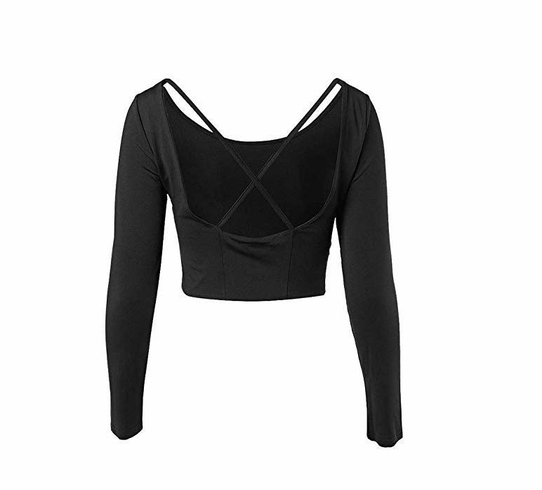 Women's short sporty top with unique back design Lune London