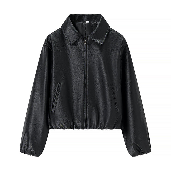 Veste en faux cuir élégante pour femmes avec ceinture élastique Chic & Stil