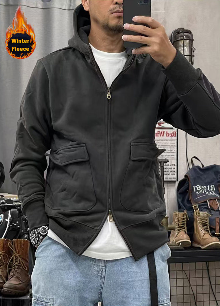 Warm fleece jacket for men with practical pockets and modern cut Lune London