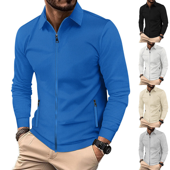 Lightweight transition jacket for men with a practical zipper Lune London