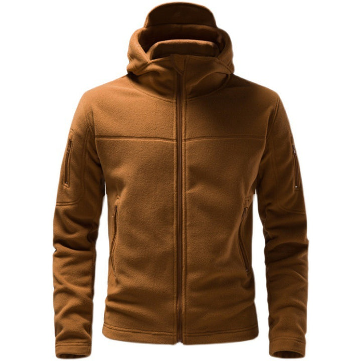 Men's fleece jacket with hood and functional pockets Lune London
