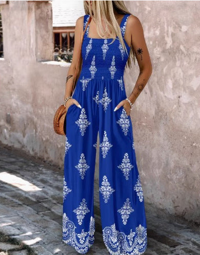 Women Boho Wide Leg Jumpsuit Lune London
