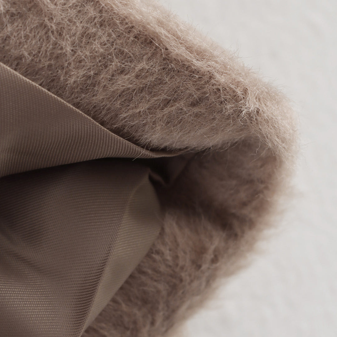 Casual teddy jacket for women with button placket and patch pockets Lune London