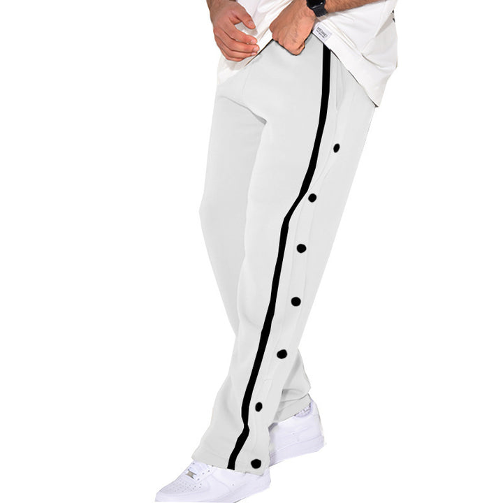 Men's sporty jogging pants with side snap buttons Lune London