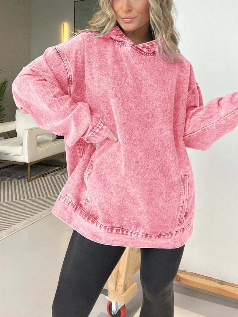 Casual denim hoodie for women Lune London