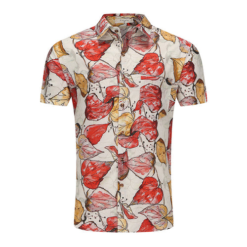 Short-sleeved shirt for men with floral accents and breathable fabric Lune London