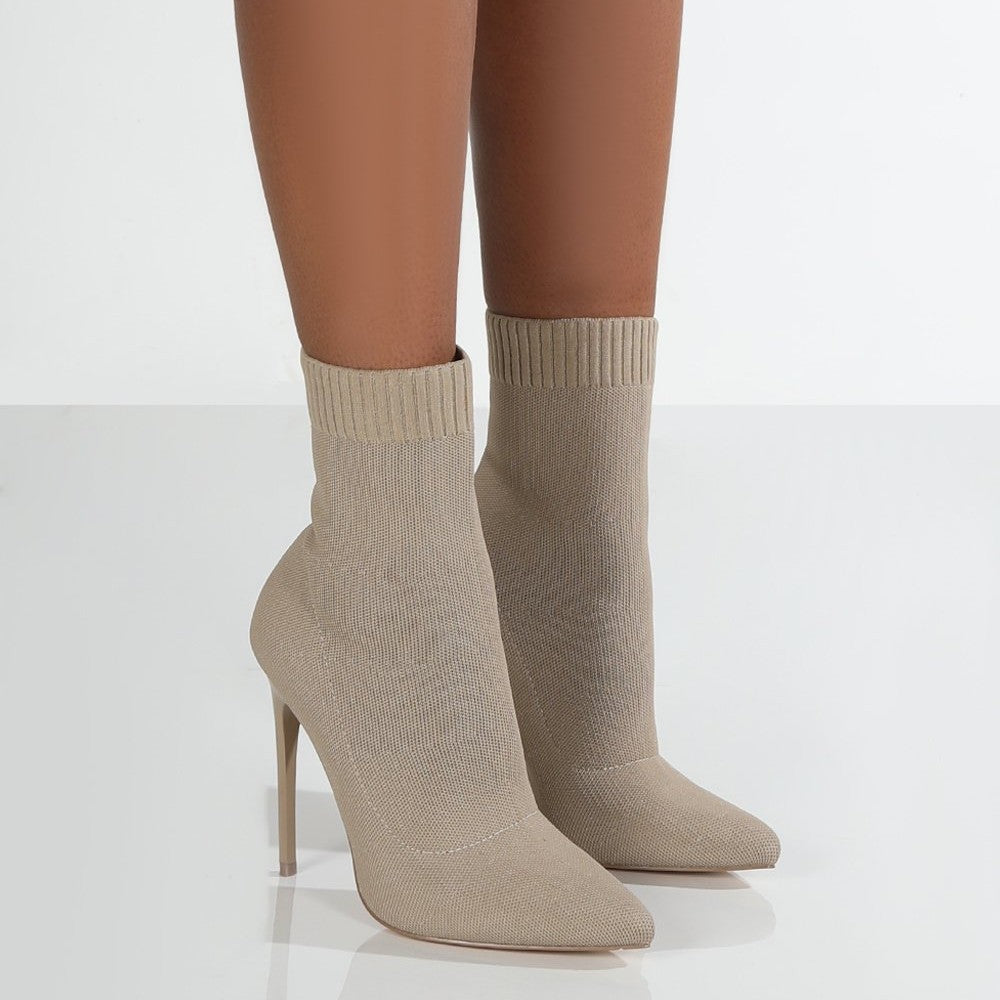 Ladies Heels with fitted knit sole design Lune London