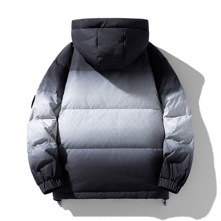 Men's insulated winter jacket with trendy color gradient Luna London