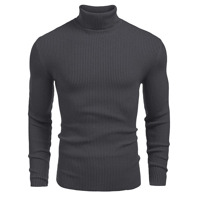 Men's Turtleneck Sweater Made Of Fine Ribbed Knit Lune London