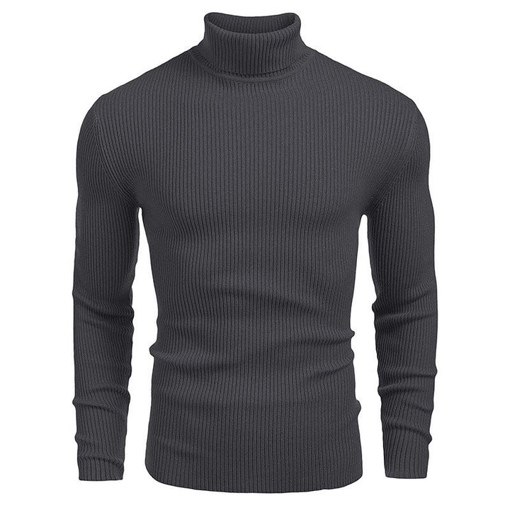 Men's Turtleneck Sweater Made Of Fine Ribbed Knit Lune London