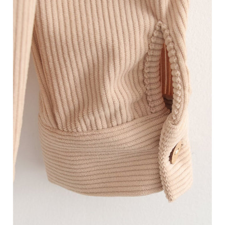 Utility shirt for ladies with applied pockets and textured fabric Lune London