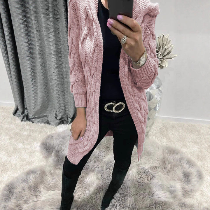 Women's knit coat with a practical hood design Lune London