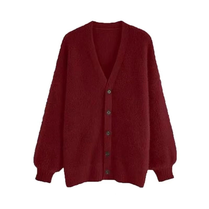 Cardigan en tricot confortable pour femmes avec de grands boutons et une coupe décontractée Chic & Stil