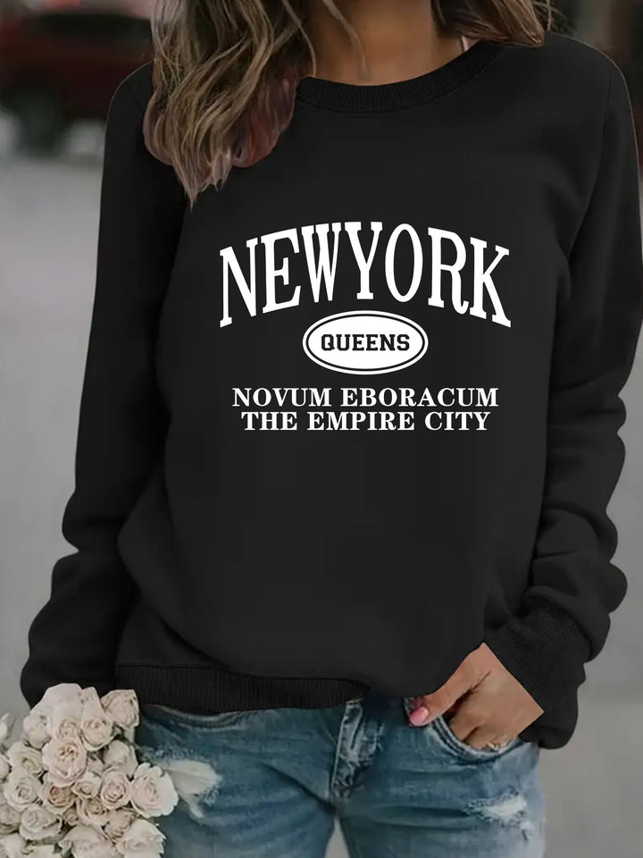 Sweatshirt pour femmes avec une stylisation de New Yorker