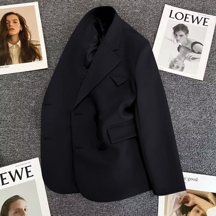 Veste élégante pour femmes, cintrée, à double boutonnage avec coupe créative Chic & Stil