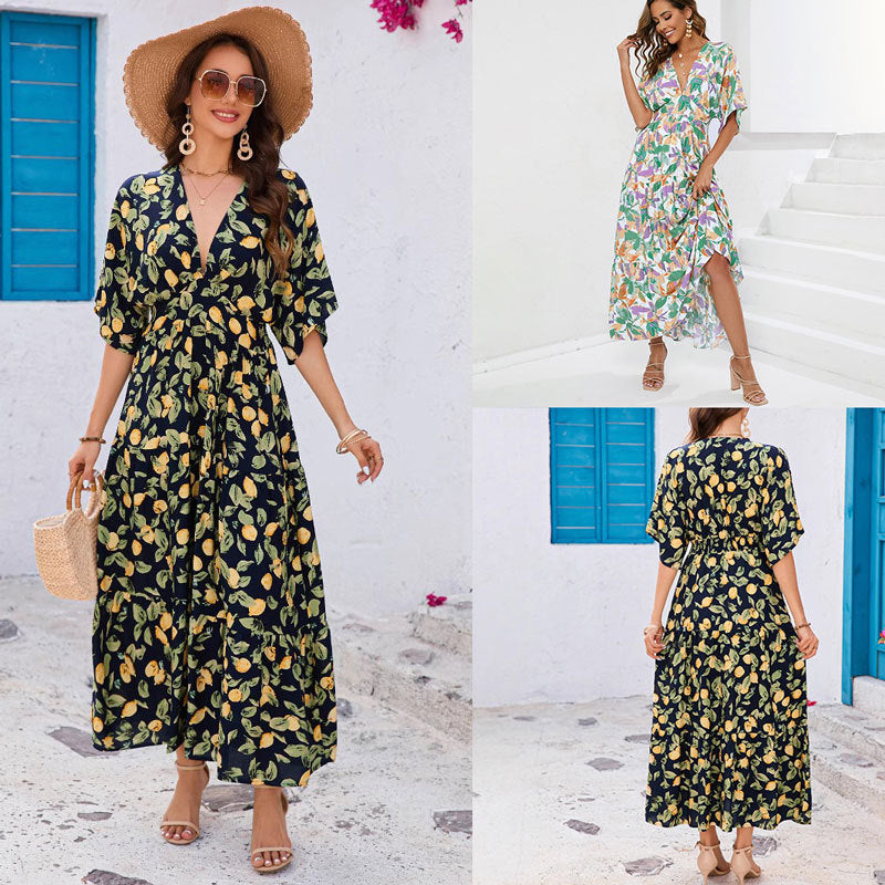 Chic and style flared maxi dress for women