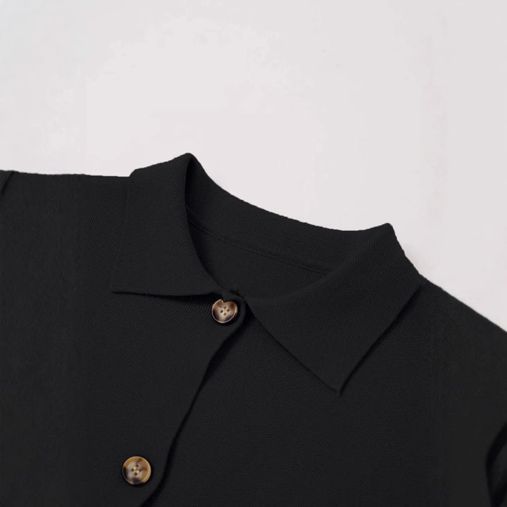 Women's knit jacket with button details and side pockets Lune London