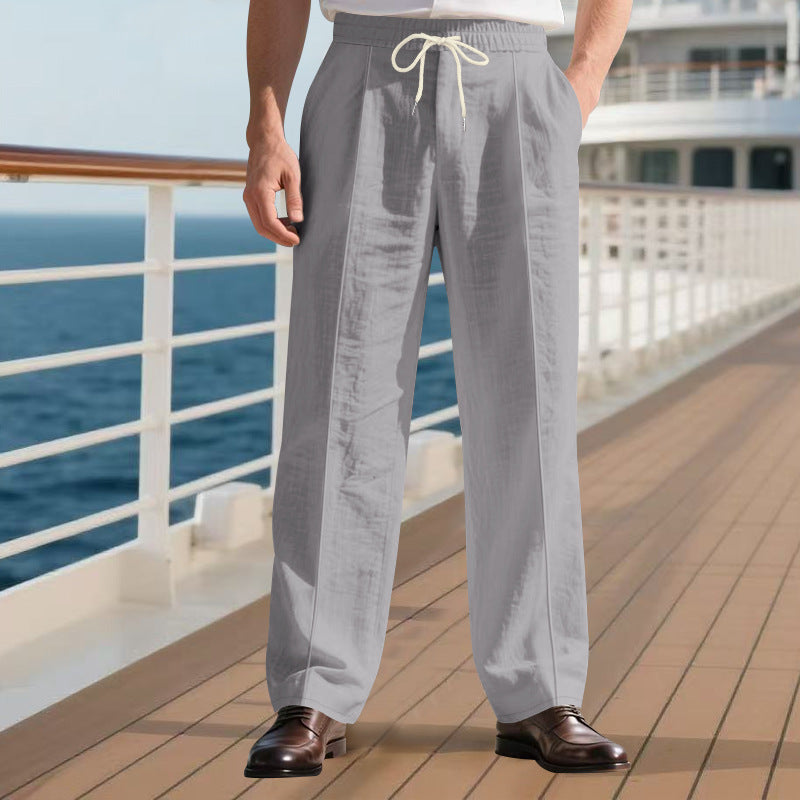 Elegant travel pants for men with adjustable drawstring and breathable fabric Lune London