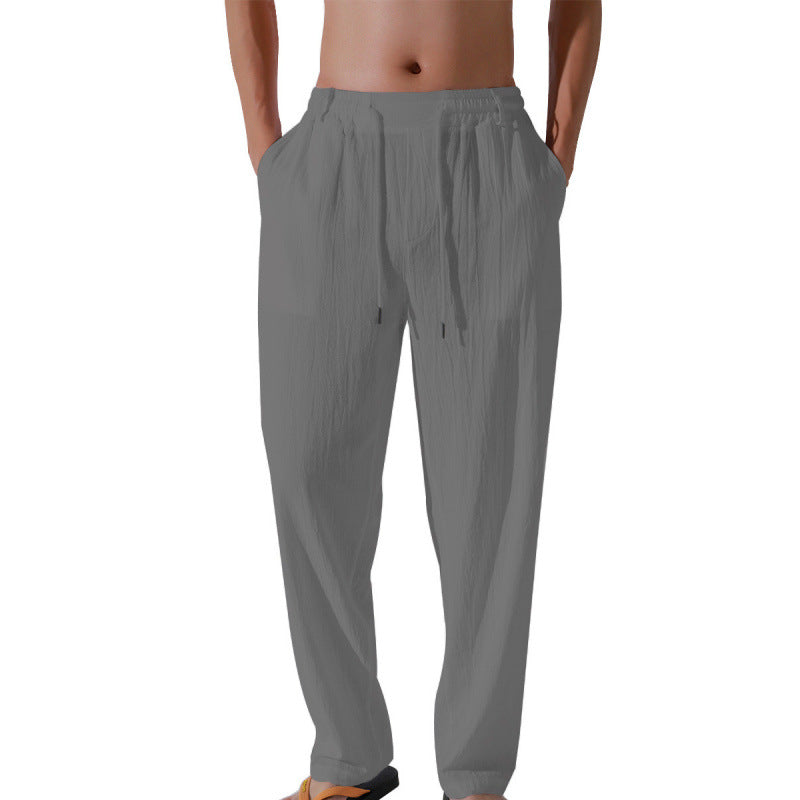 Comfortable beach pants for men with elastic waistband and loose fit Lune London
