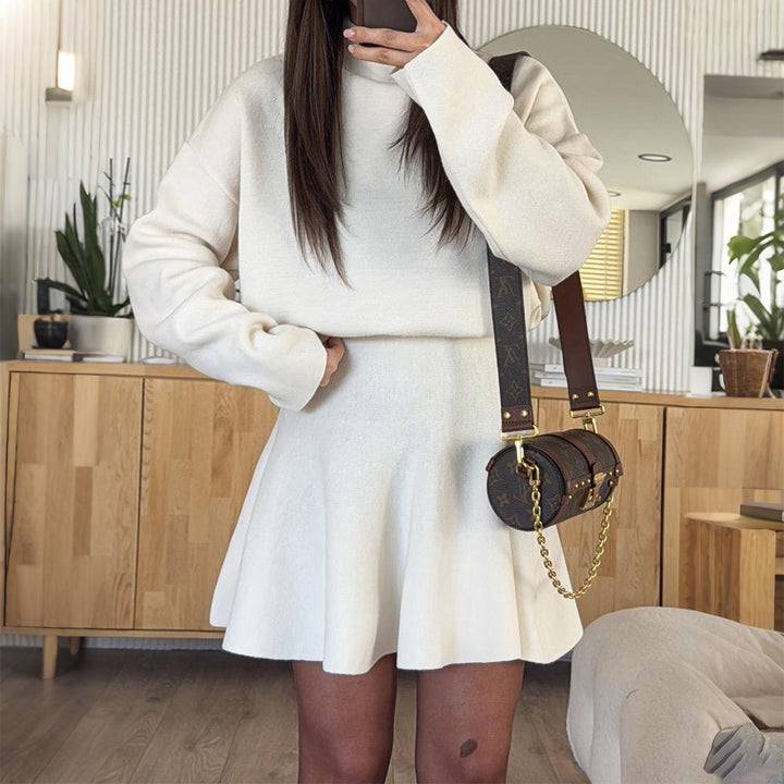 Robe en tricot stylée pour femme avec capuche Chic & Stil