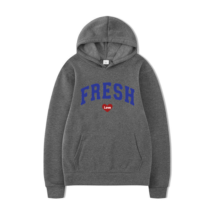Women's hoodie with playful lettering and soft inner fleece Lune London