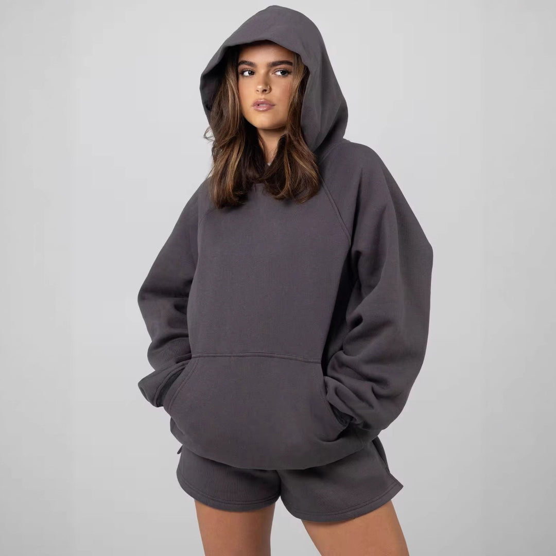 Ladies comfortable hoodie and shorts set Lune London