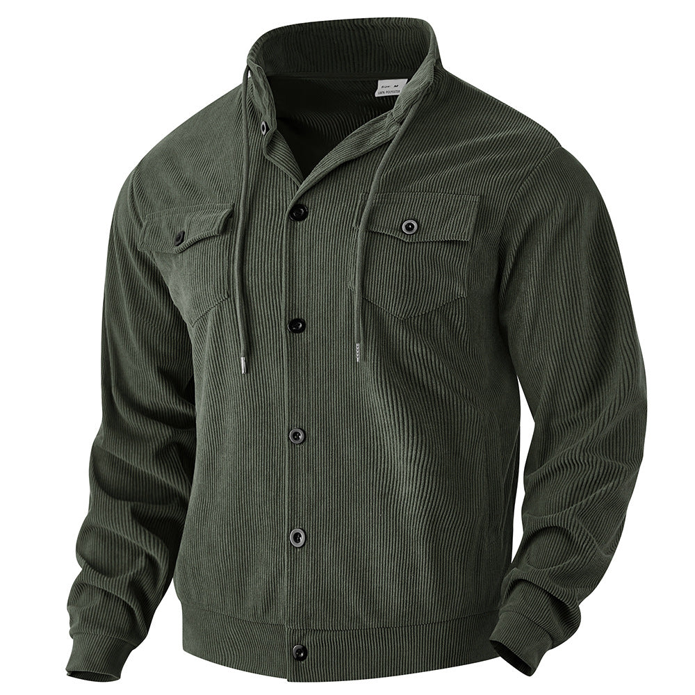 Transitional jacket for men with practical pockets and adjustable collar Lune London