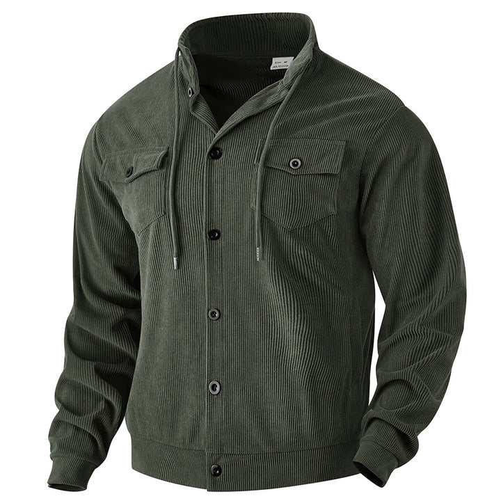Transitional jacket for men with practical pockets and adjustable collar Lune London